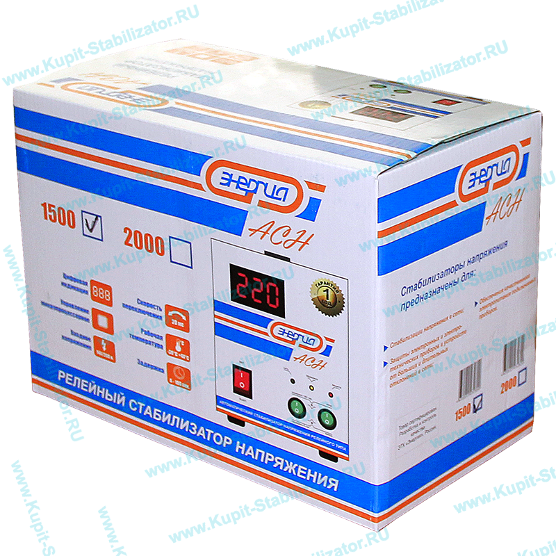 Сколько стоит в интернет-магазине Стабилизатор напряжения Энергия АСН-1500.