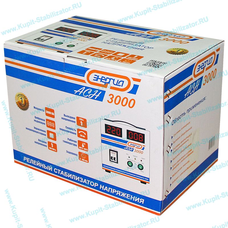 Сколько стоит в интернет-магазине Стабилизатор напряжения Энергия АСН-3000.